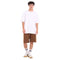 Snuggs oversized set Off White T-shirt + Brown Shorts